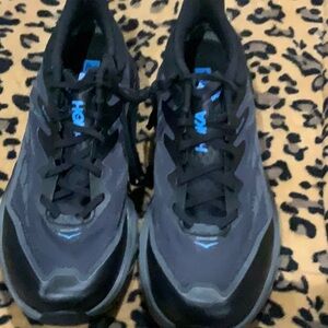 #232 Hoka Core Tex M sz  Speed Goat 5 Vibram Black&bluebRunning Shoes